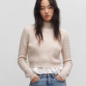 Mango BNWT Braided Sweater